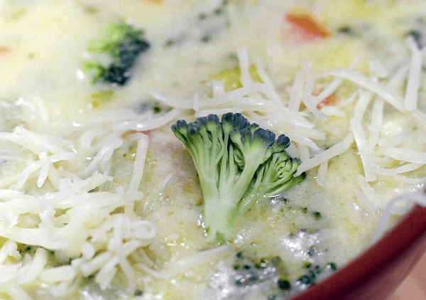 Detalle de crema de brócoli