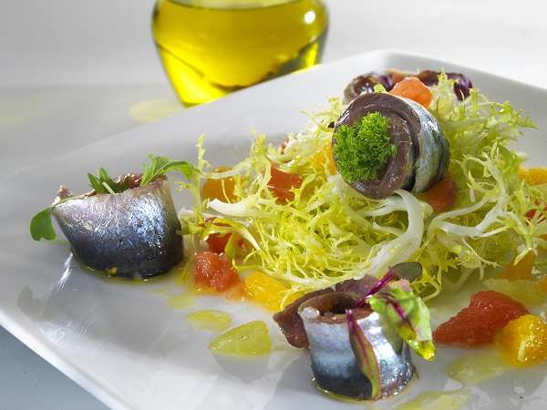 Ensalada de sardinas con citricos