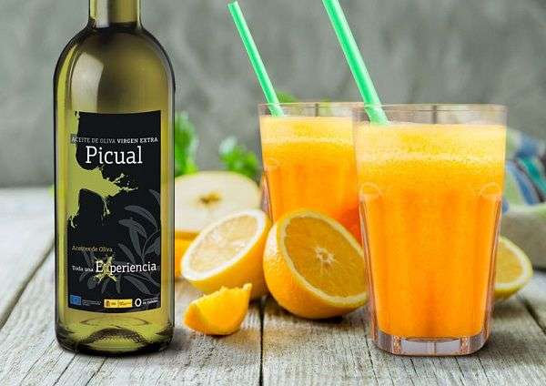 Espuma de naranja con aceite de oliva virgen extra de la variedad picual