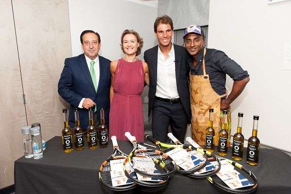 Pedro Barato, Isabel García Tejerina, Rafael Nadal Marcus Samuelsson en Taste of Tennis-