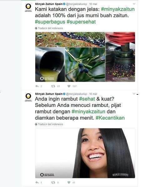Perfil destinado a Indonesia en Twitter