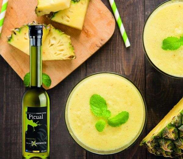 Olive D-Tox de aceite de oliva virgen extra de la variedad picual, piña y jengibre