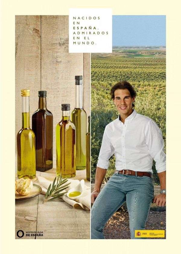 Rafael Nadal imagen de Aceites de Oliva de España 