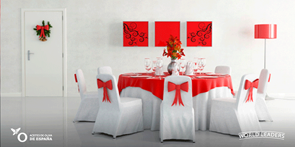 Decoración para la mesa en Navidad