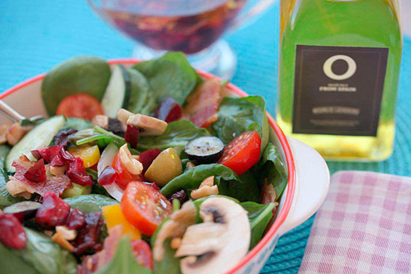 Ensalada con vinagreta de cereza