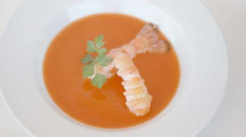 Gazpacho con cigalas