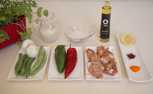 Ingredientes para preparar una paella