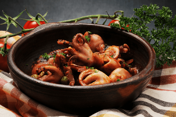 Receta de pulpo encebollado