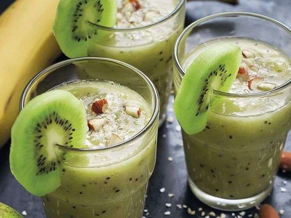 Smoothie con kiwi y plátano