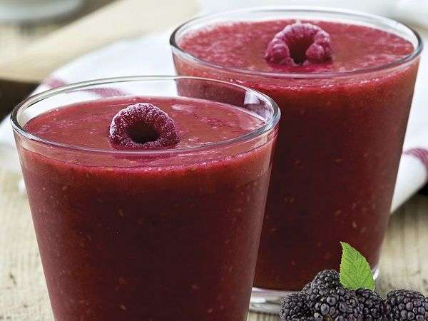 Smoothie de frutas del bosque