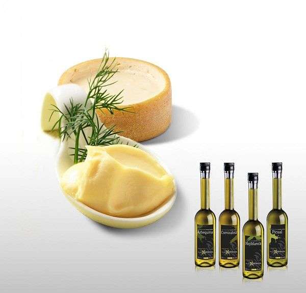 Tortas de oveja maridadas con aceite de oliva virgen extra de la variedad hojiblanca