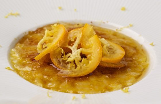 Arroz de naranja caramelizado