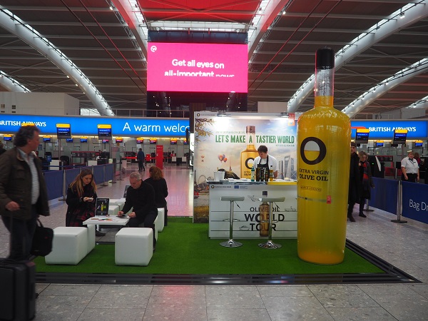 El Olive Oil Lounge en el aeropuerto de Londres