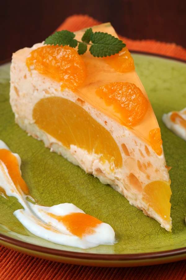 Tarta de queso y mandarina