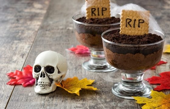 Mousse de chocolate para Halloween