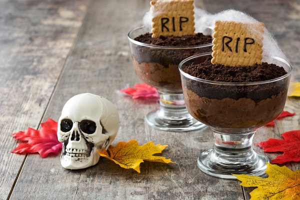 Mousse de chocolate para Halloween