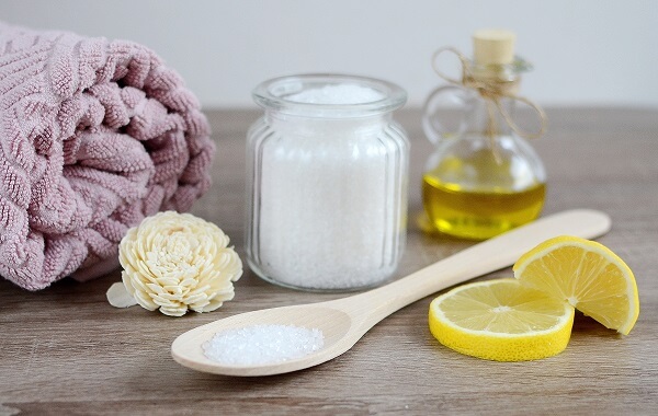 Exfoliante de sal limon y aceite de oliva