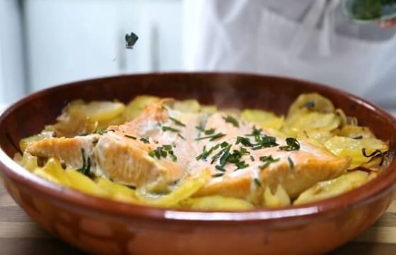 Receta de salmón al horno