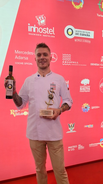 Andrea Vignali ganador del premio Aceites de Oliva de España del Campeonato Mundial de Tapas Ciudad de Valladolid