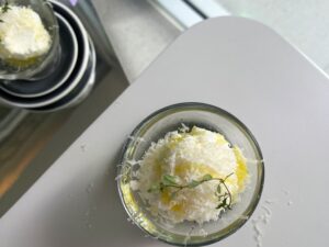 helado de limon con aceite de oliva